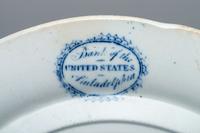 Four Historical Blue Staffordshire Plates of Philadelphia Interest