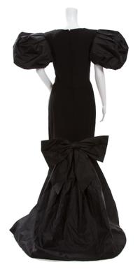 A Victor Costa Black Gown, Size 8.