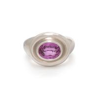 TIFFANY & CO., PALOMA PICASSO, WHITE GOLD AND PINK SAPPHIRE RING
