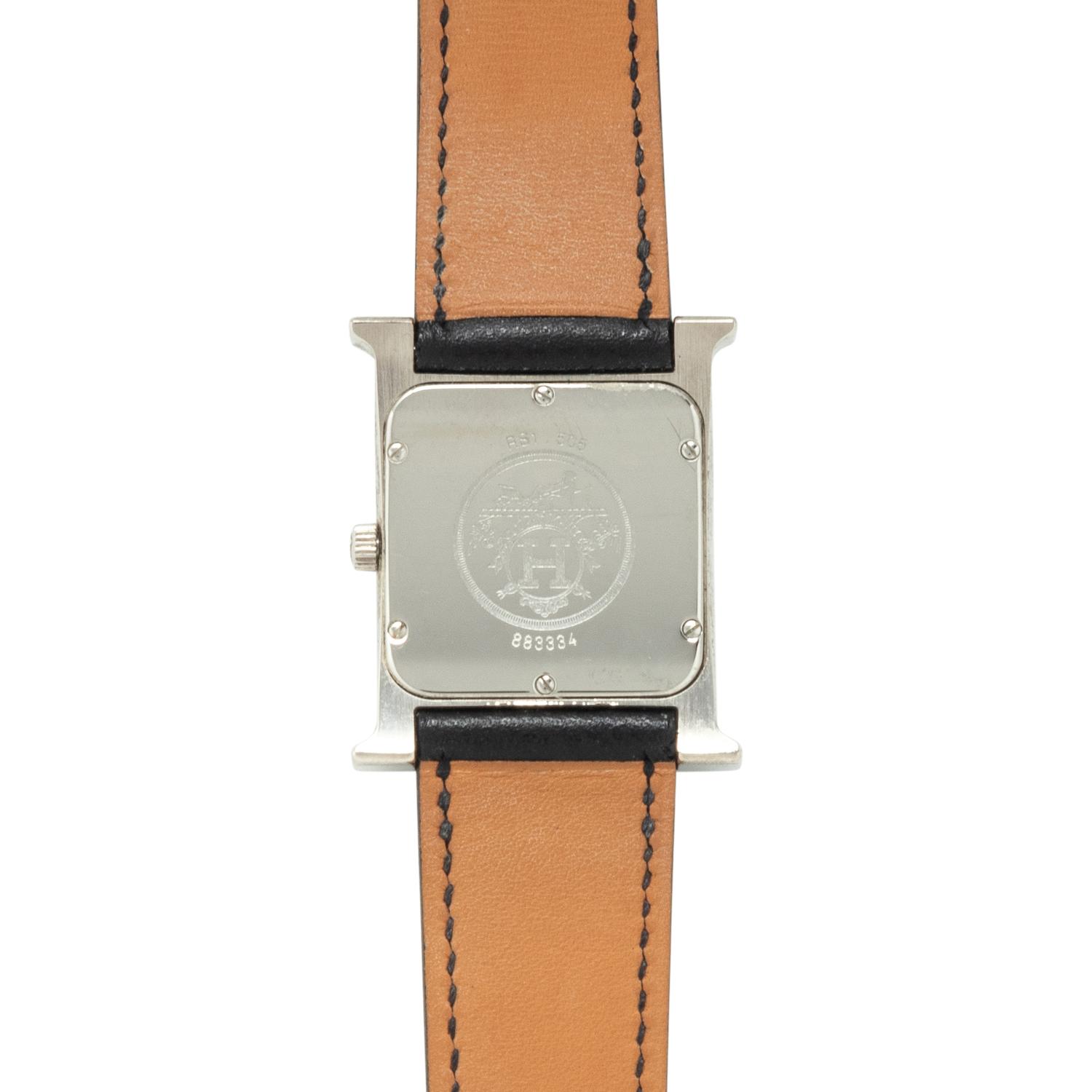 HERMÈS, STAINLESS STEEL 'HEURE H' WATCH