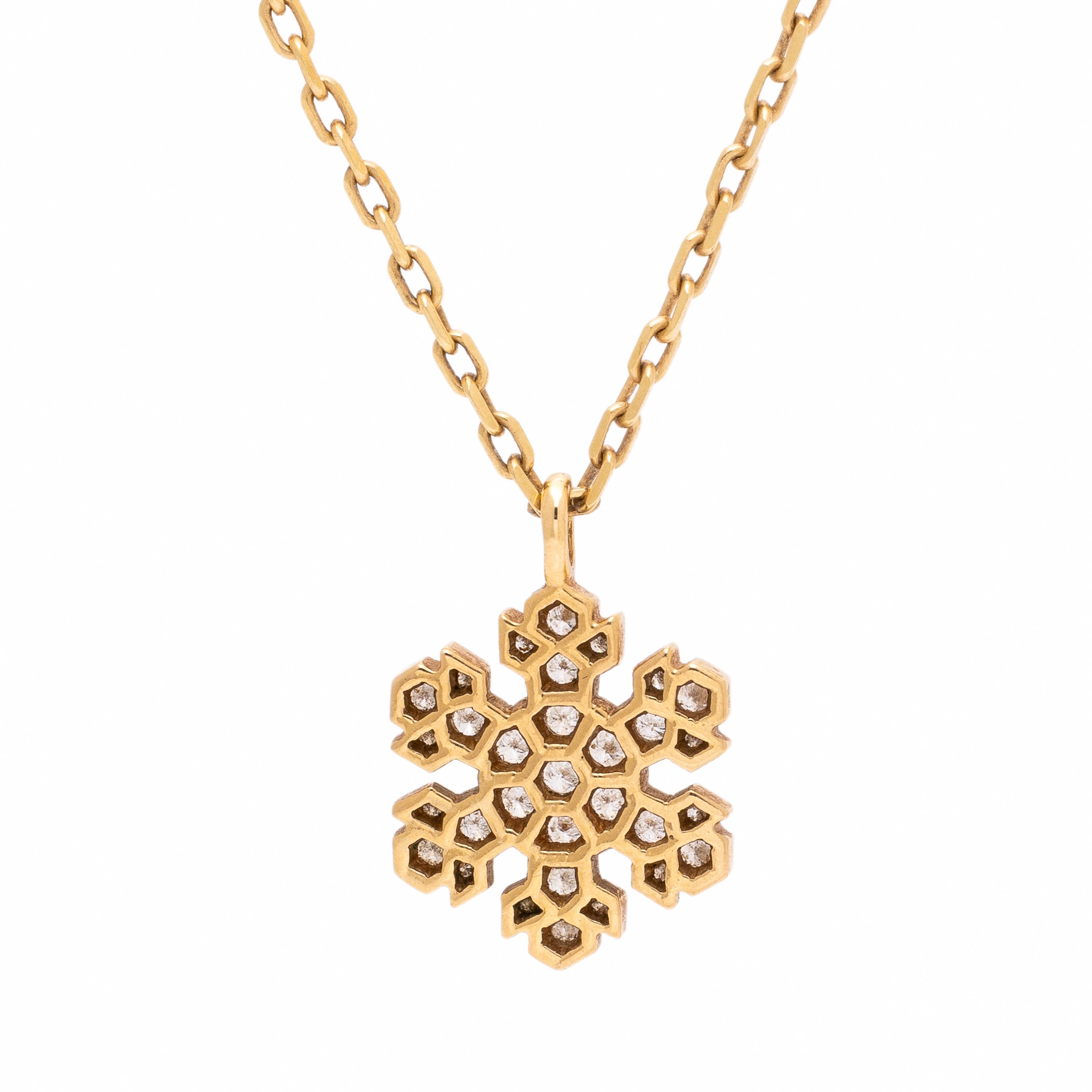 Bulgari, 'Fiocco de Neve', Diamond and Yellow Gold Necklace