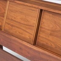 George Nakashima (American, 1905-1990) King-Size Triple Sliding-Door Storage Headboard, New Hope, Pennsylvania, 1967