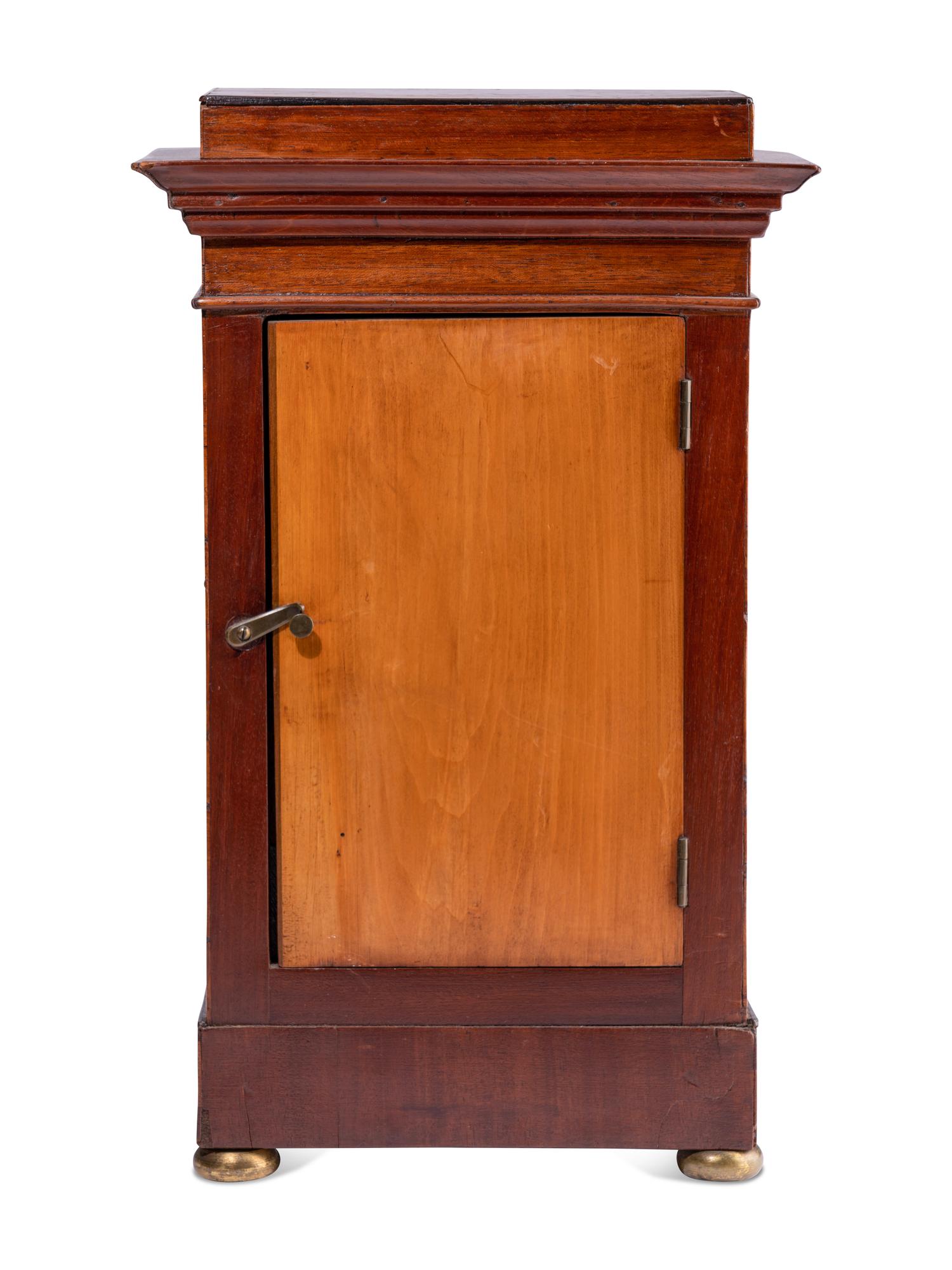 An Empire Burr Elm and Ormolu-Mounted Mantel Clock