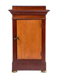 An Empire Burr Elm and Ormolu-Mounted Mantel Clock