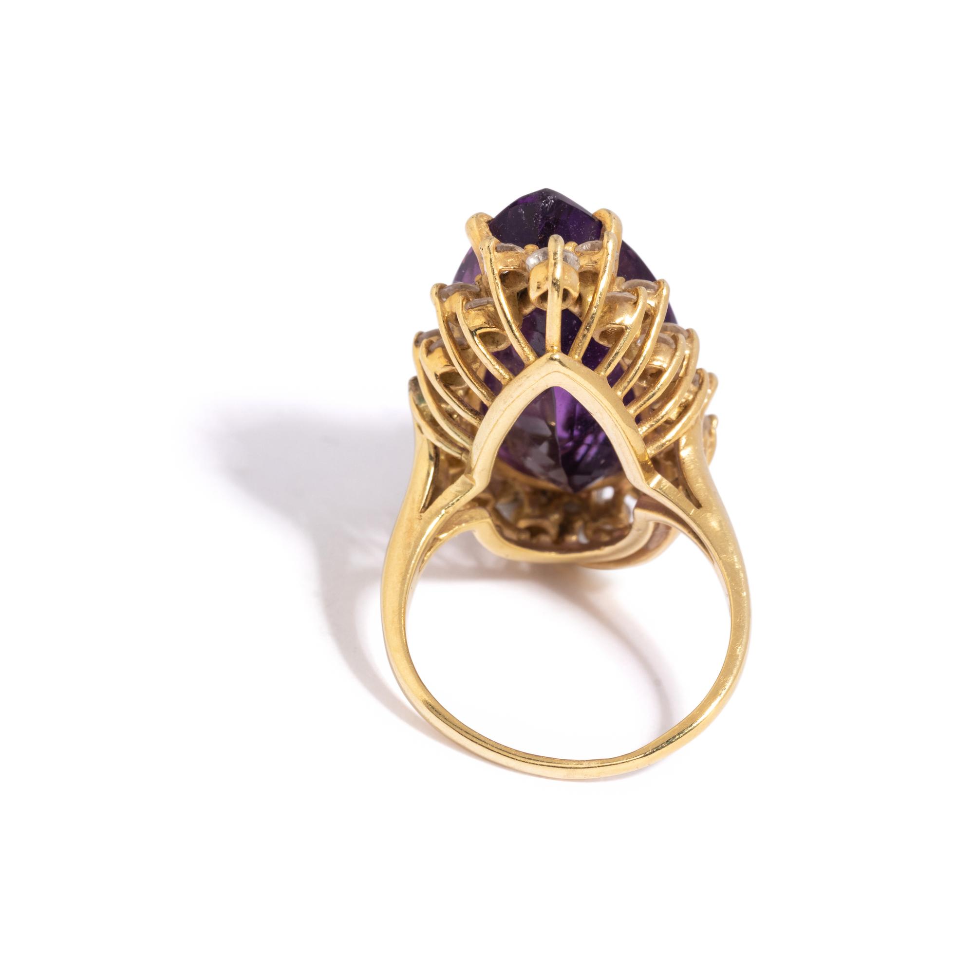 AMETHYST AND DIAMOND RING