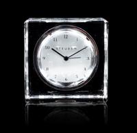 A Steuben Clock Height 3 inches.