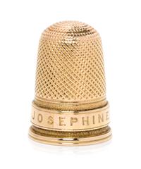A Continental Yellow Gold Thimble, , the knurled top and diapered body above a band in the form of a belt, engraved Josephine on the st