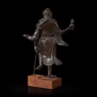 A finely modeled Chinese parcel-gilt and patinated bronze figure of Li Tieguai 部分漆金加画铁拐李铜造像 Late Ming/Early Qing dynasty ?????