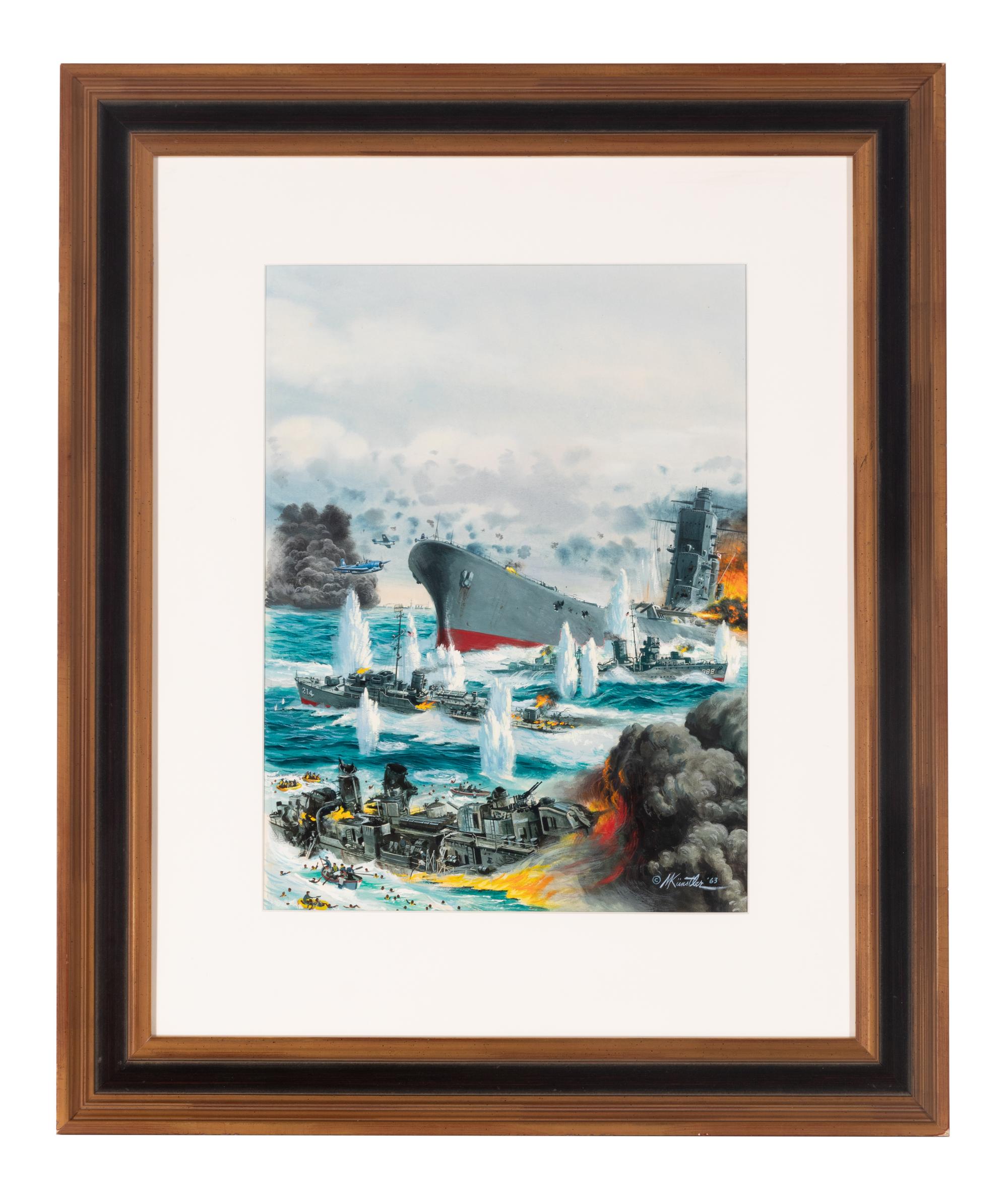 KUNSTLER, Mort (b. 1931). The Sinking of Yamato. 1964.