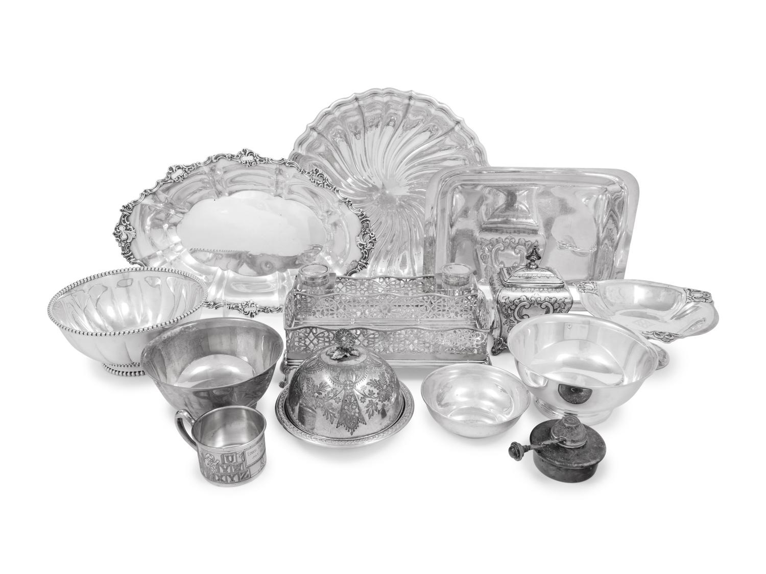 A Group of Silver and Silver-Plate Articles