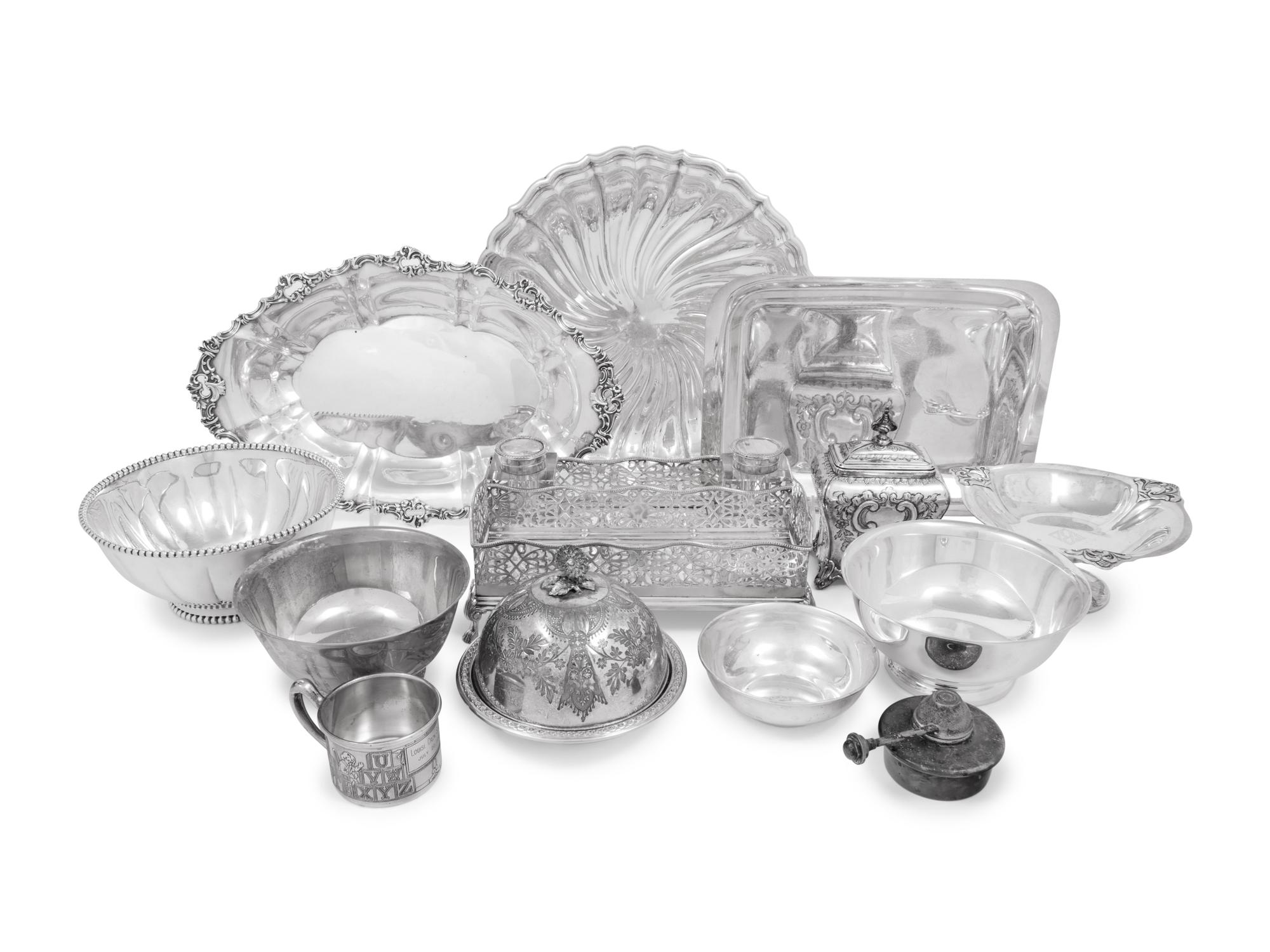 A Group of Silver and Silver-Plate Articles