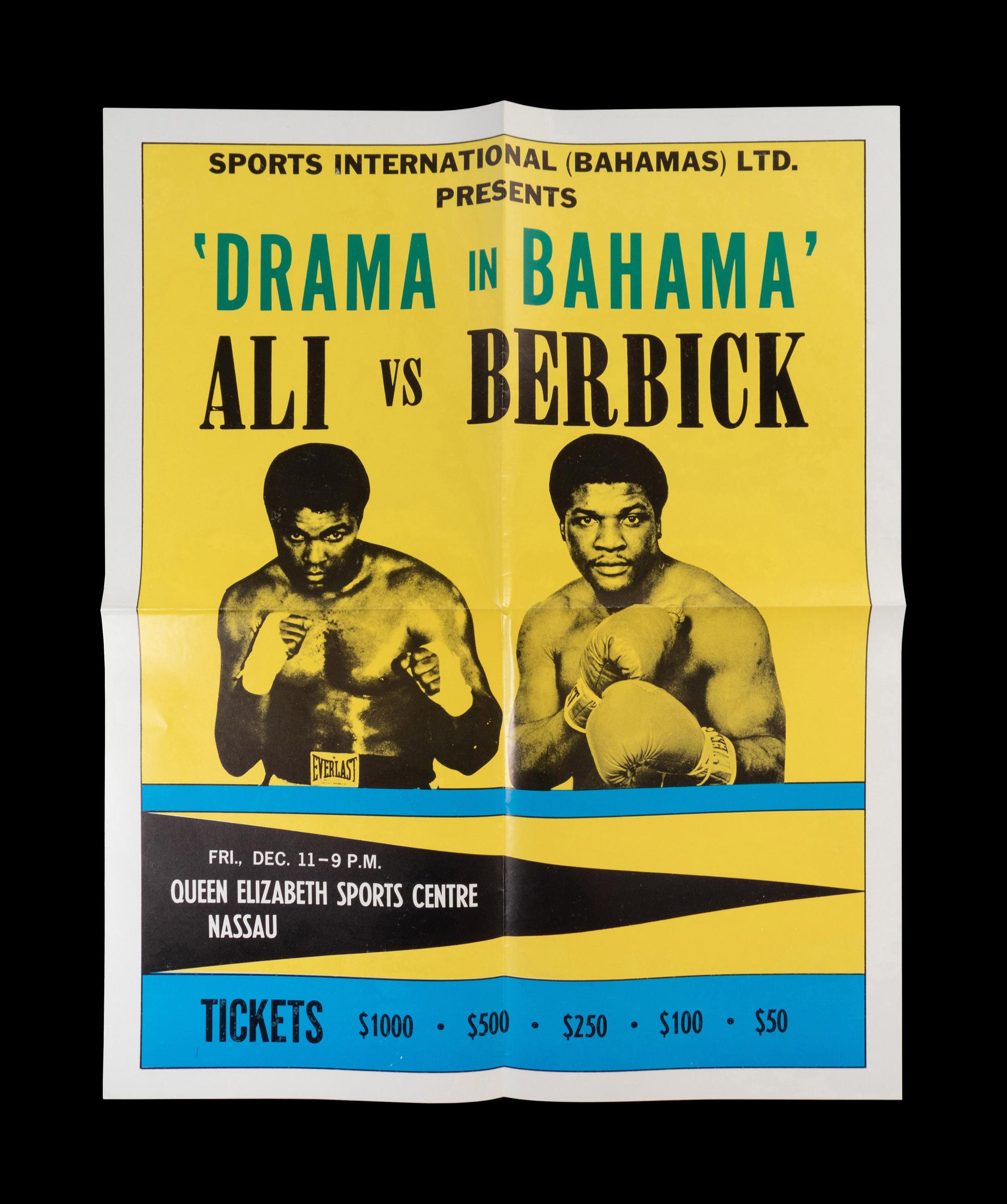 A Group of Muhammad Ali vs. Trevor Berbick Drama In Bahama On Site Fight Items,