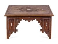 A Syrian Mother-of-Pearl Inlaid Low Table