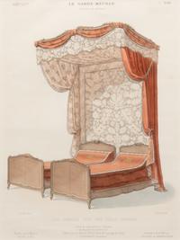 A Set of Eleven Giltwood-Framed French Colored Furniture Engravings