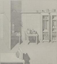 Robert Middaugh, (American, b. 1935), Three Interior Scenes (a group of three works)