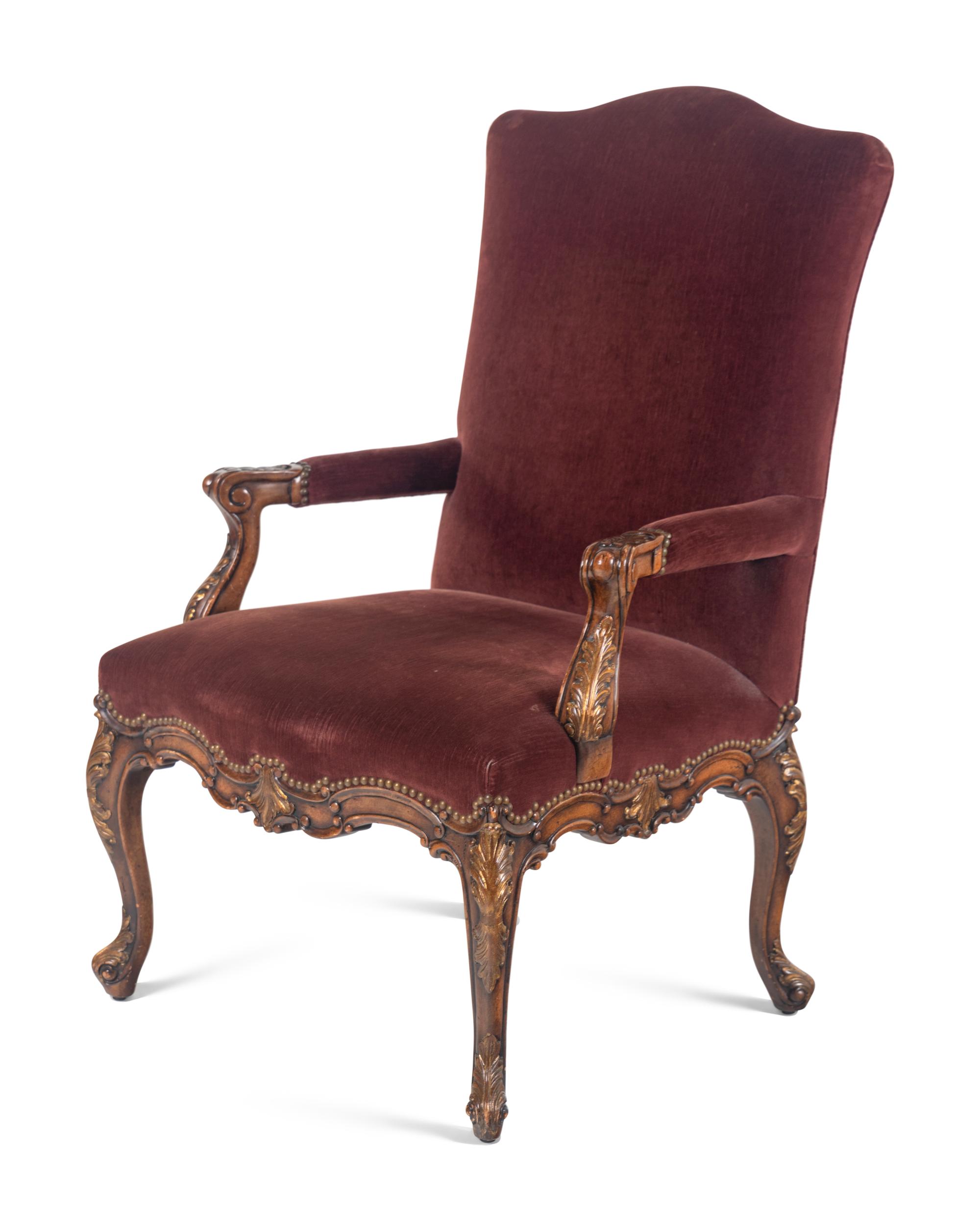 A Régence Style Walnut Armchair
