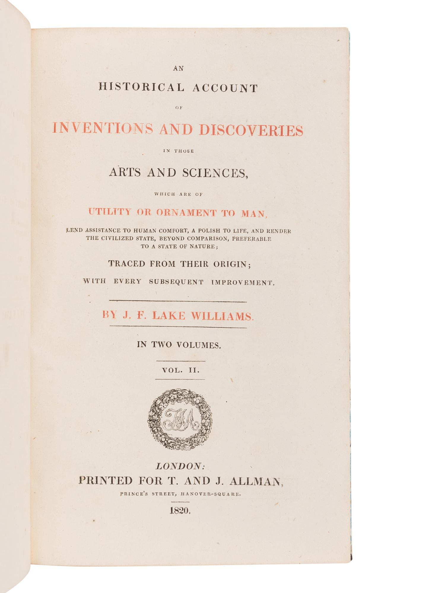 [SCIENTIFIC DISCOVERY] -- A group of 3 works in 4 volumes related to scientific discovery, comprising: