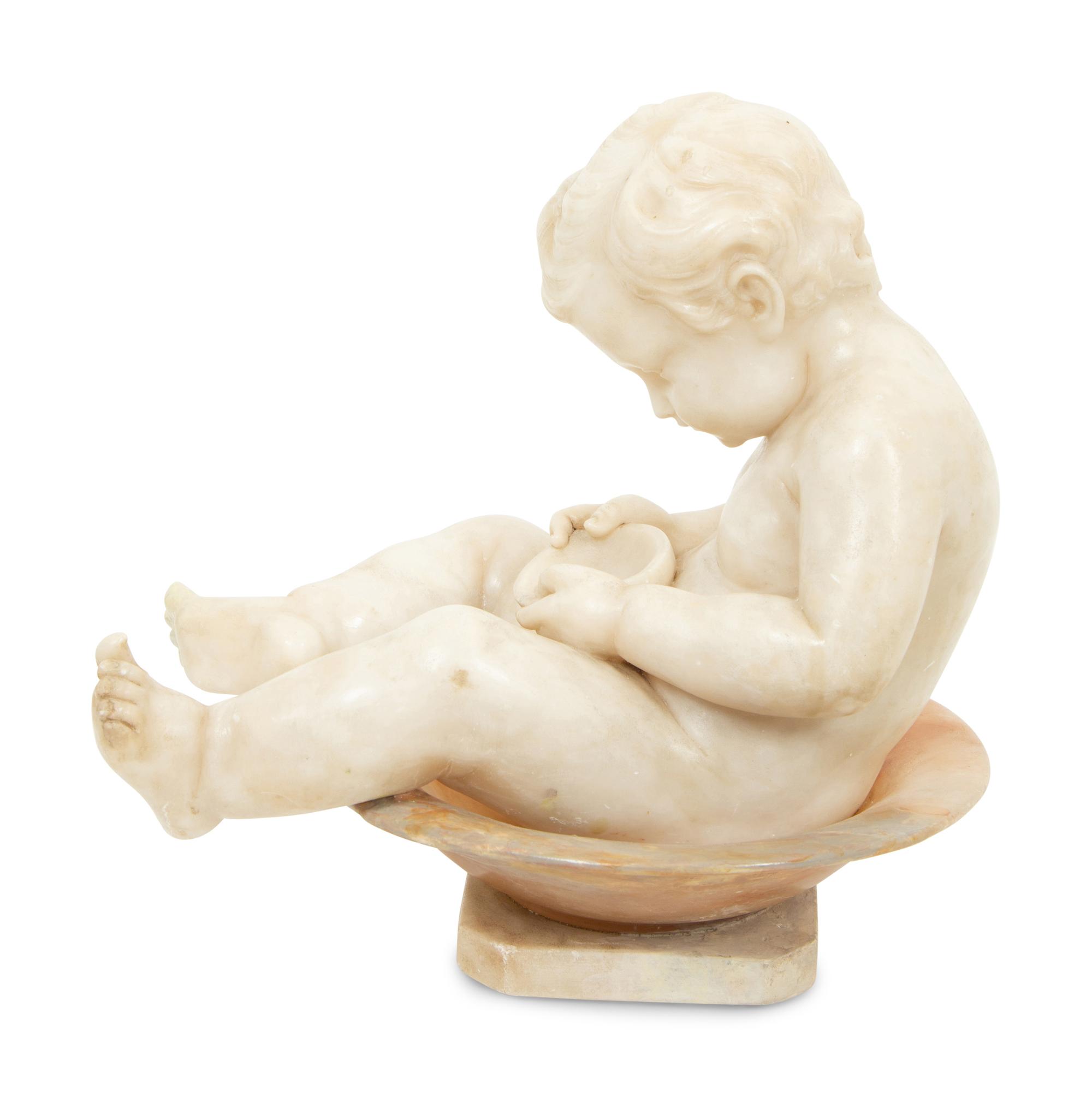 A Continental Alabaster Figure of a Child