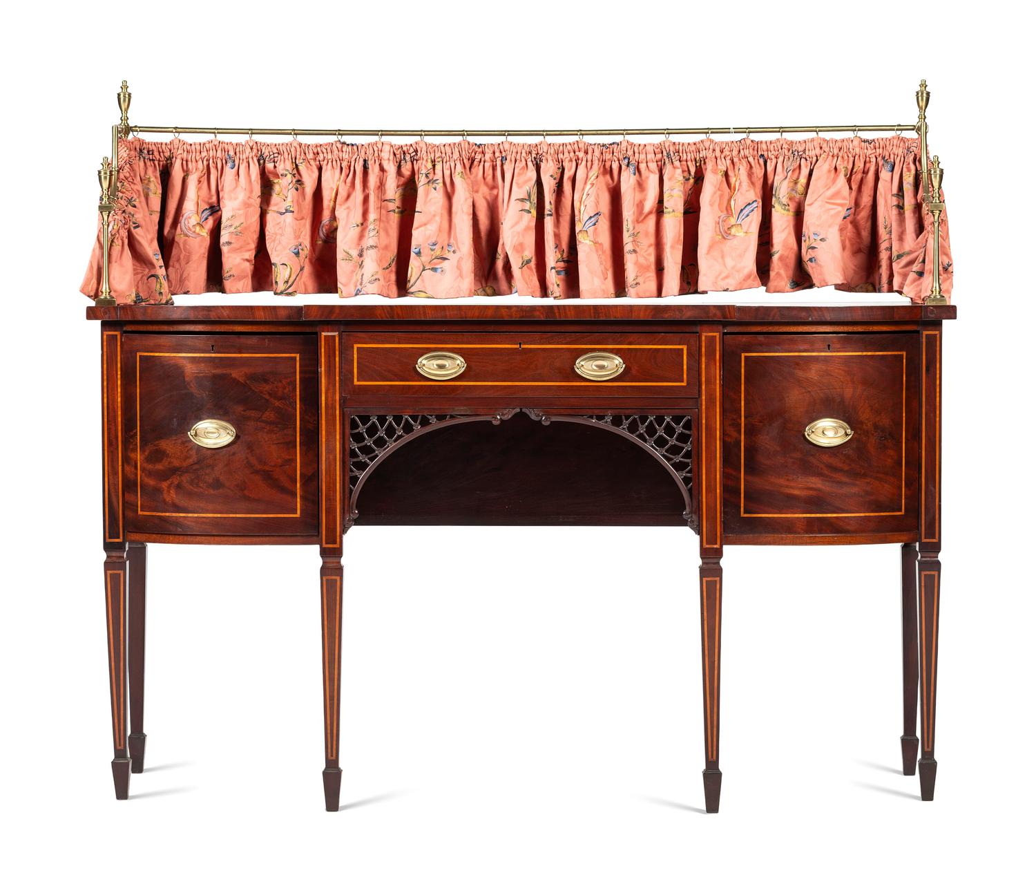An Edwardian Mahogany and Satinwood Sideboard