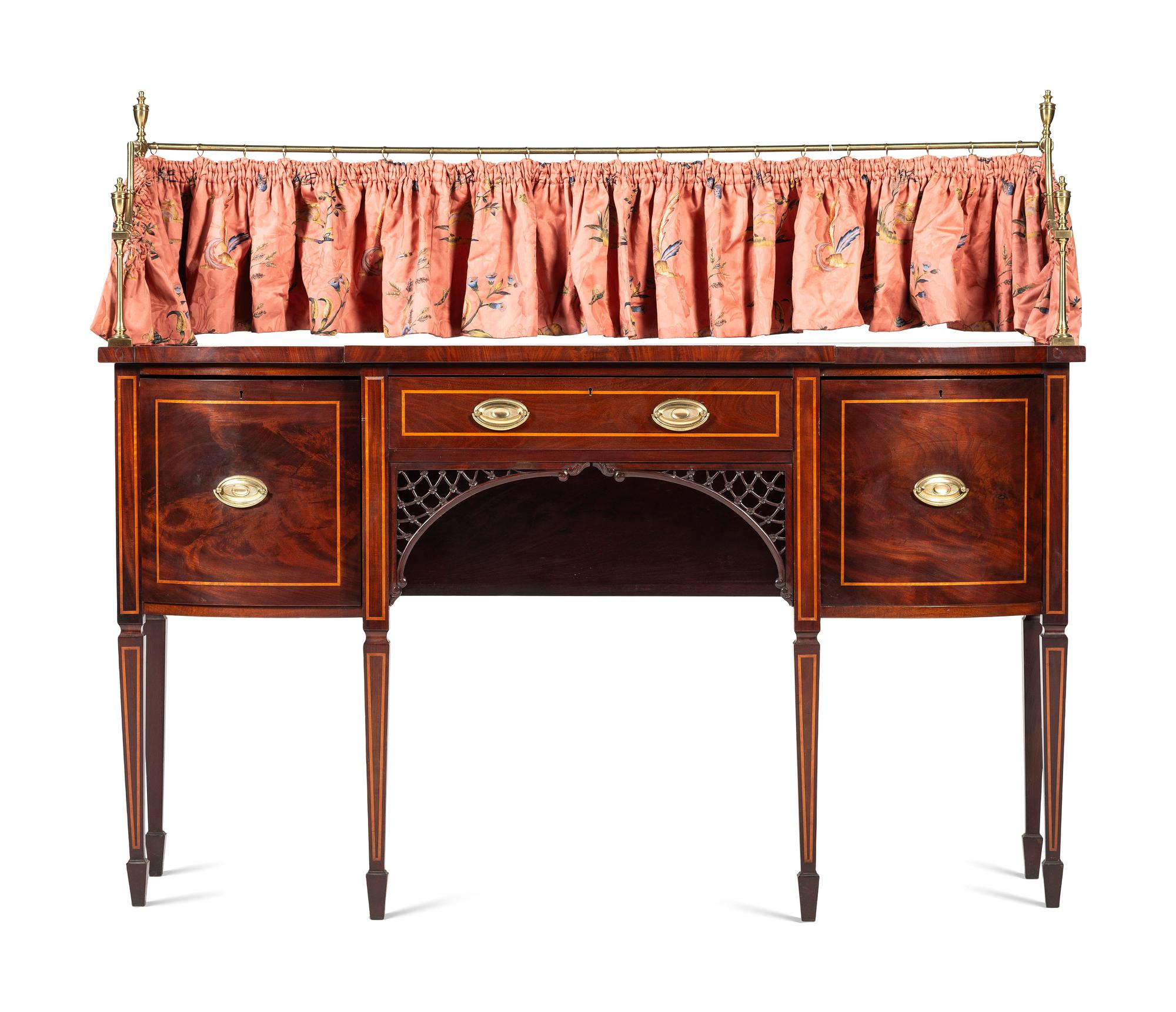 An Edwardian Mahogany and Satinwood Sideboard