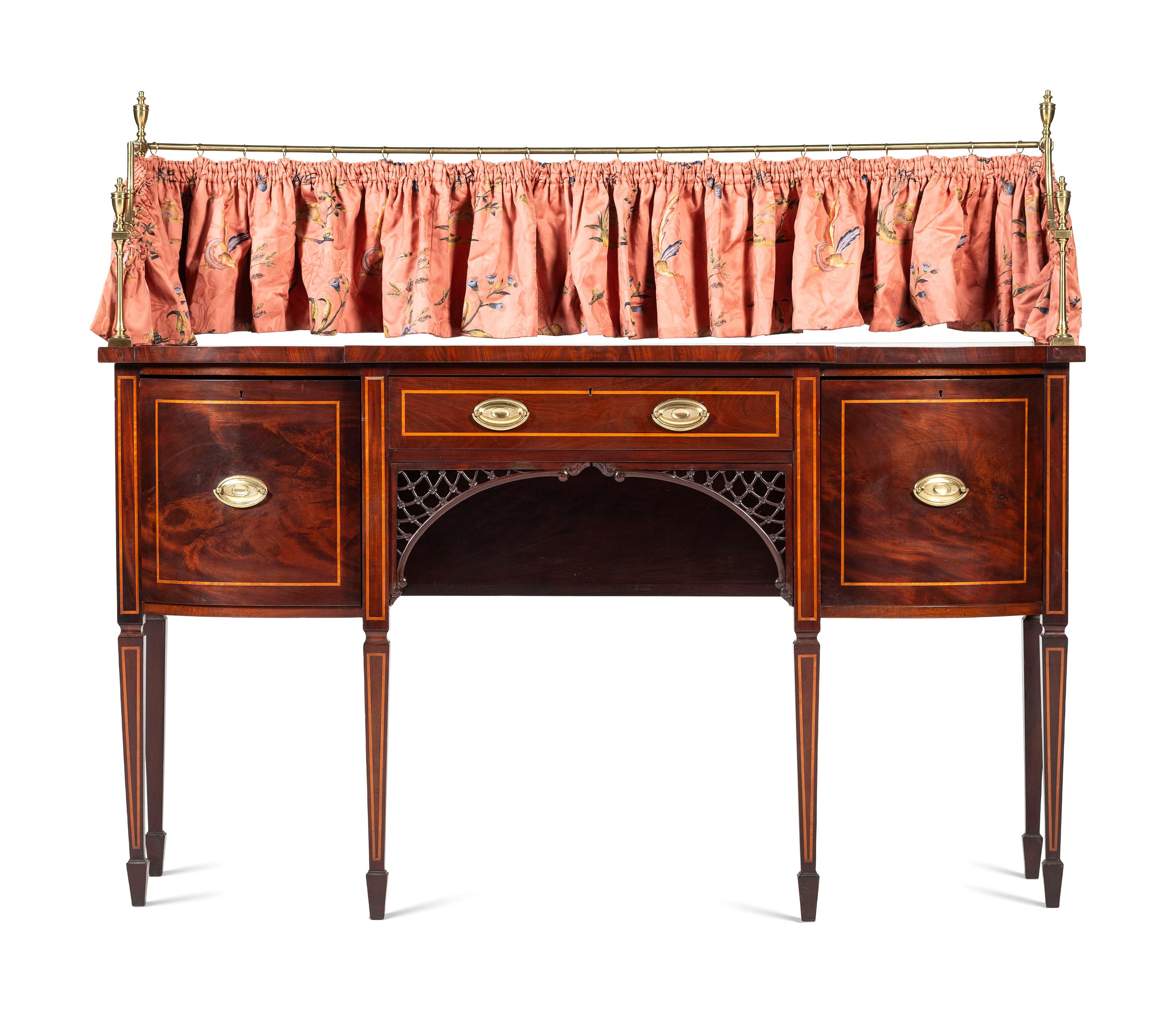 An Edwardian Mahogany and Satinwood Sideboard