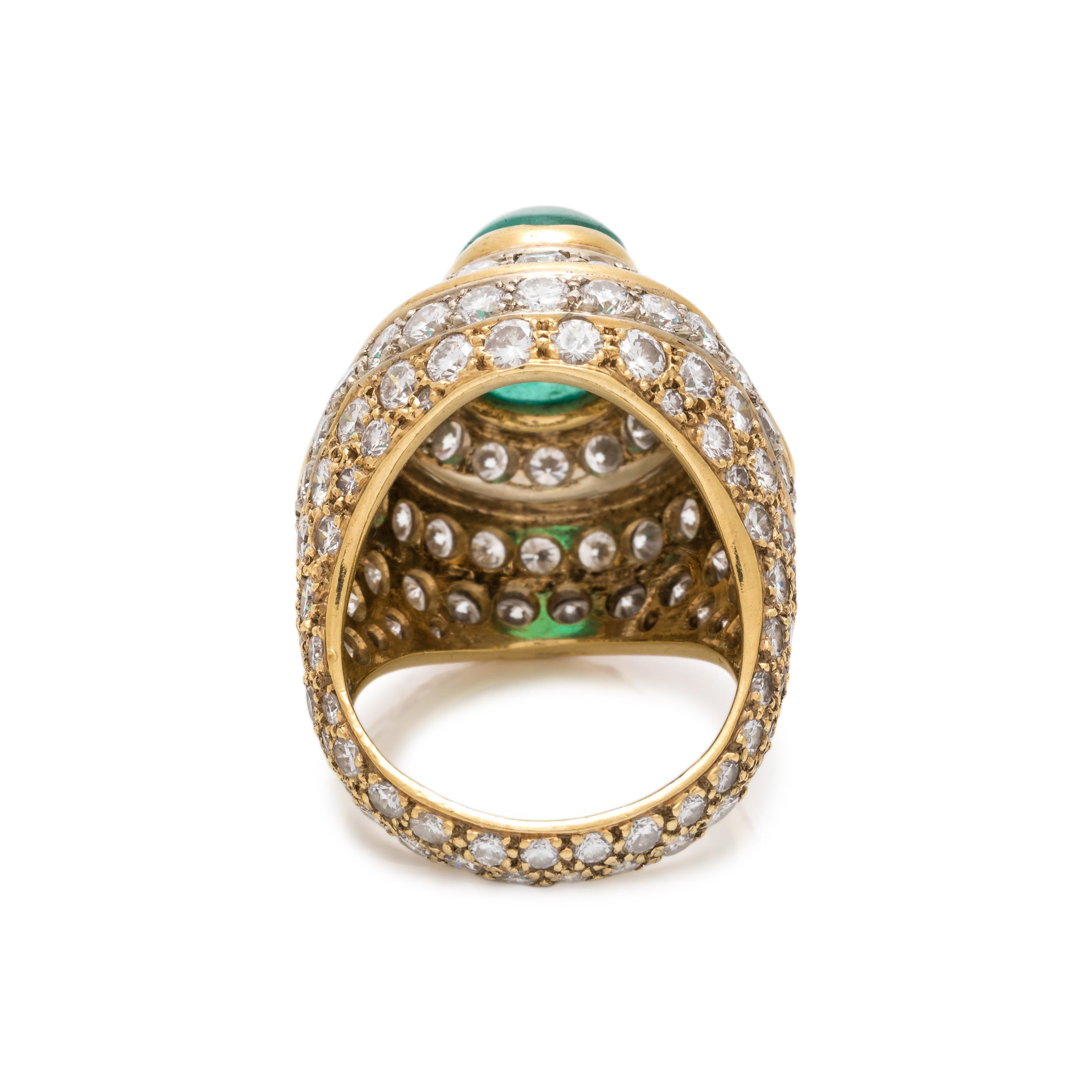 EMERALD AND DIAMOND RING