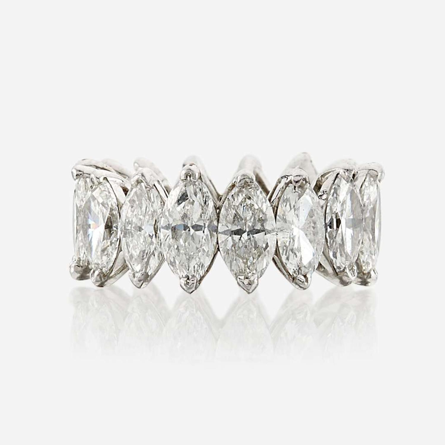 A diamond and platinum band