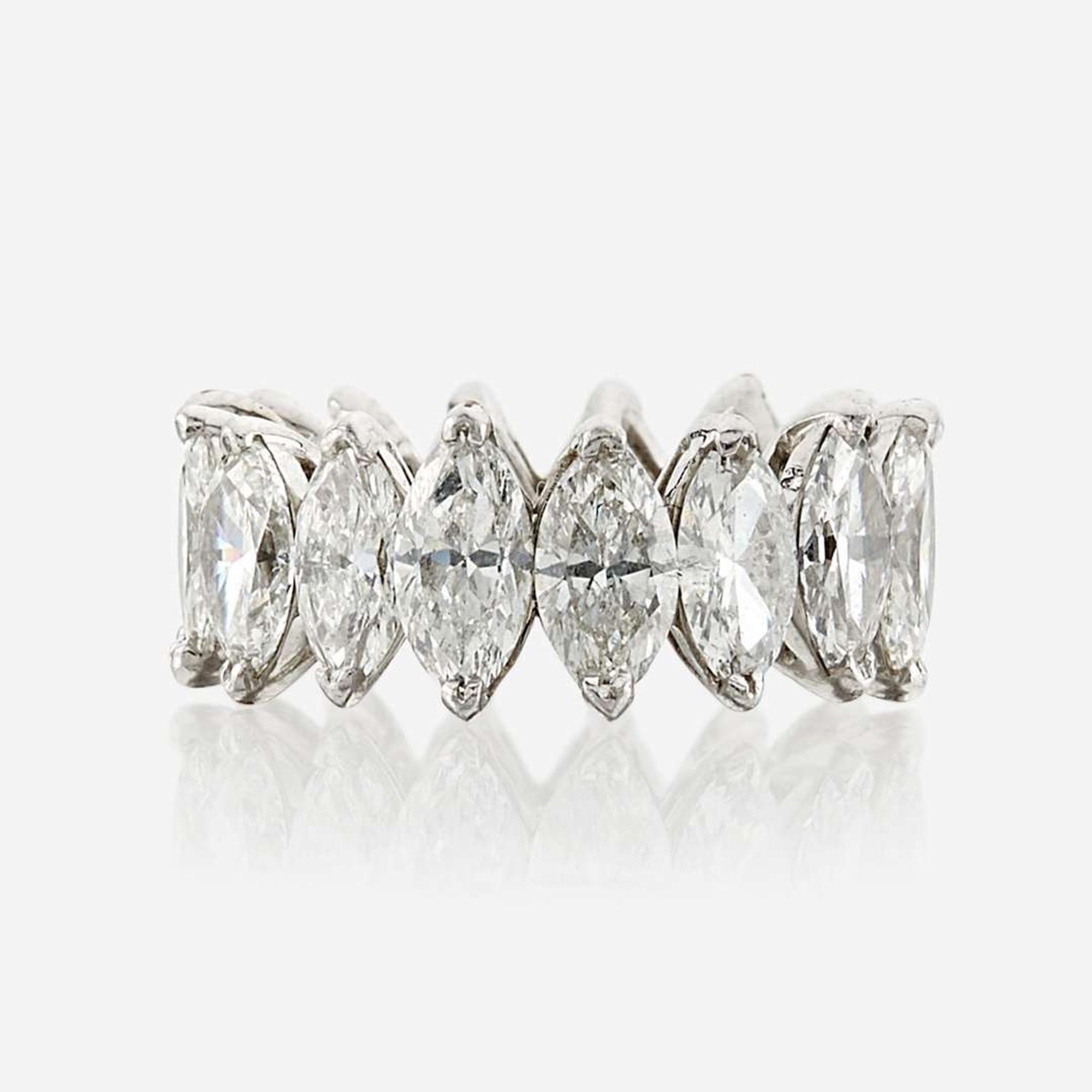 A diamond and platinum band