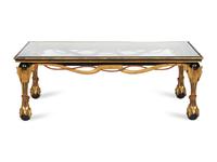 A Regency Style Carved Parcel Gilt Cocktail Table