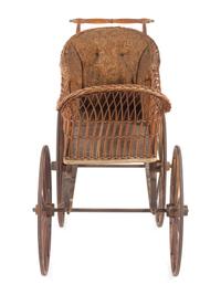 A Victorian Rattan Buggy or Pram