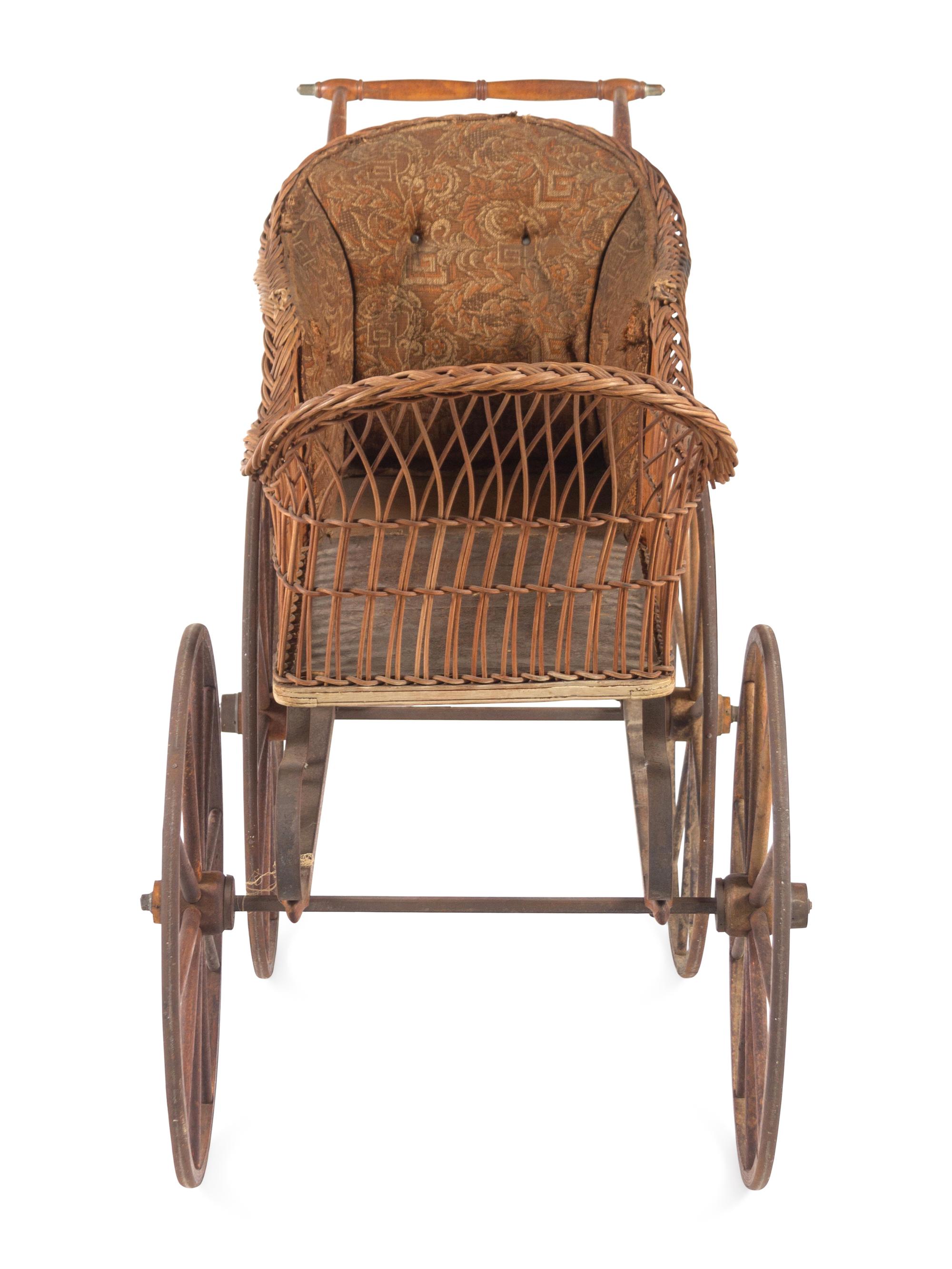A Victorian Rattan Buggy or Pram