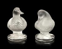 Two Lalique Duck Sculptures