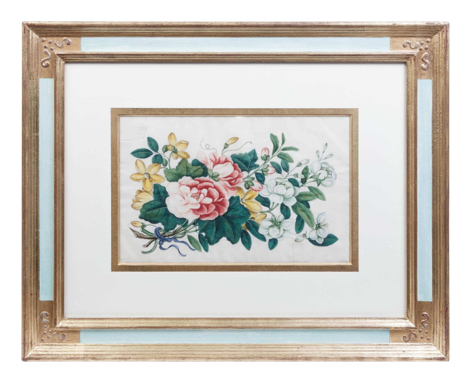 Four Chinese Export Pith Paintings