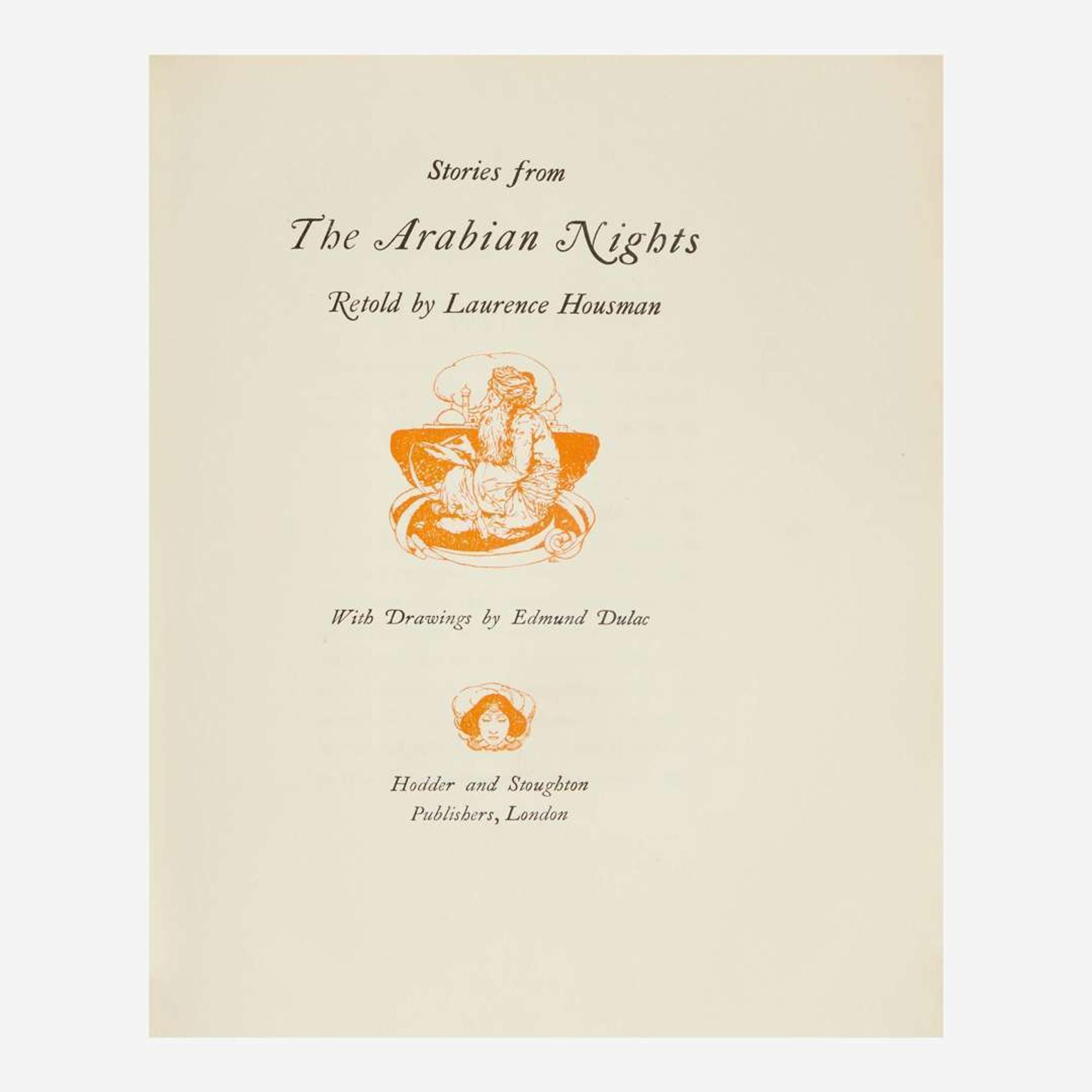 [Children's & Illustrated] [Dulac, Edmund] Housman, Laurence Stories from The Arabian Nights