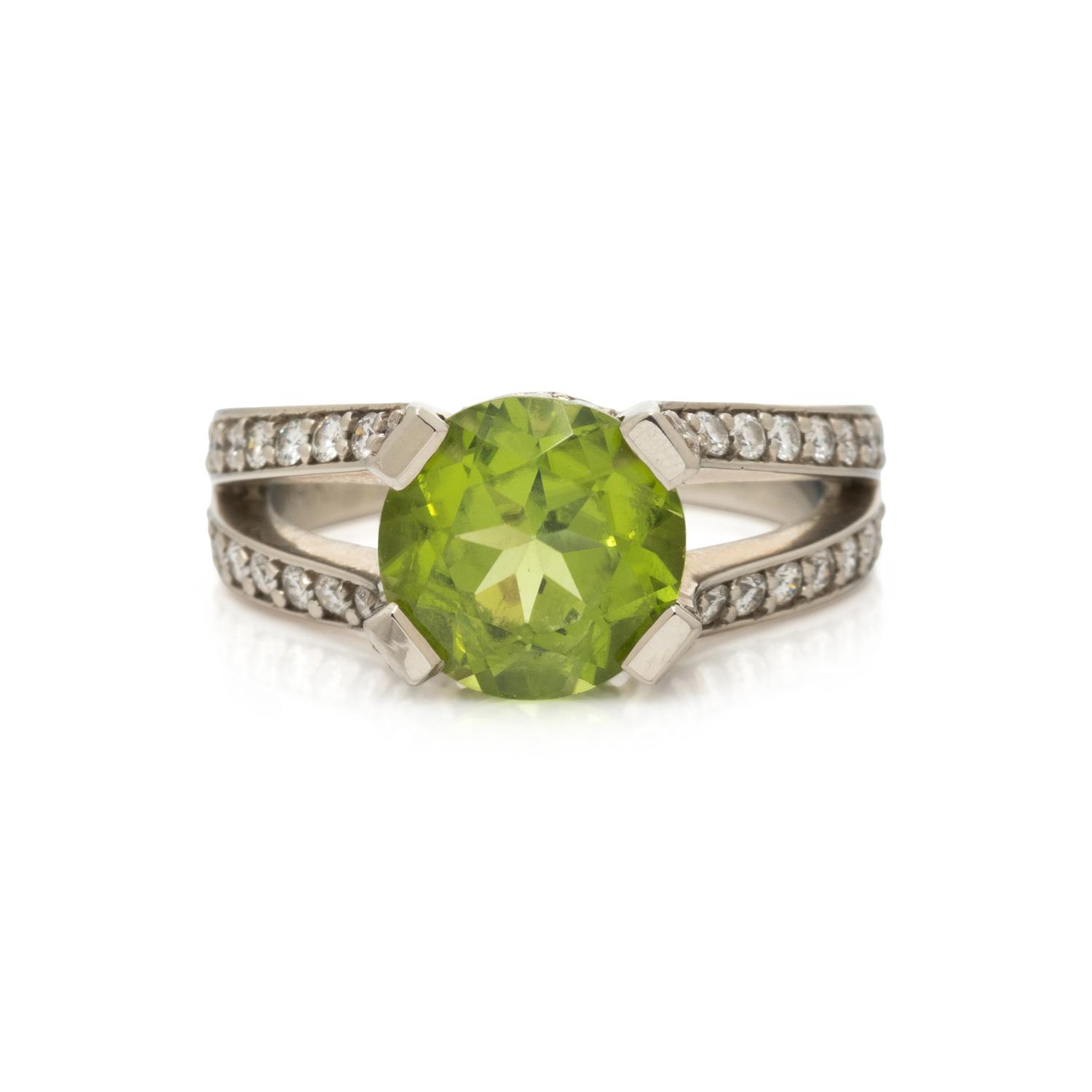 PERIDOT AND DIAMOND RING