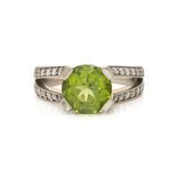 PERIDOT AND DIAMOND RING
