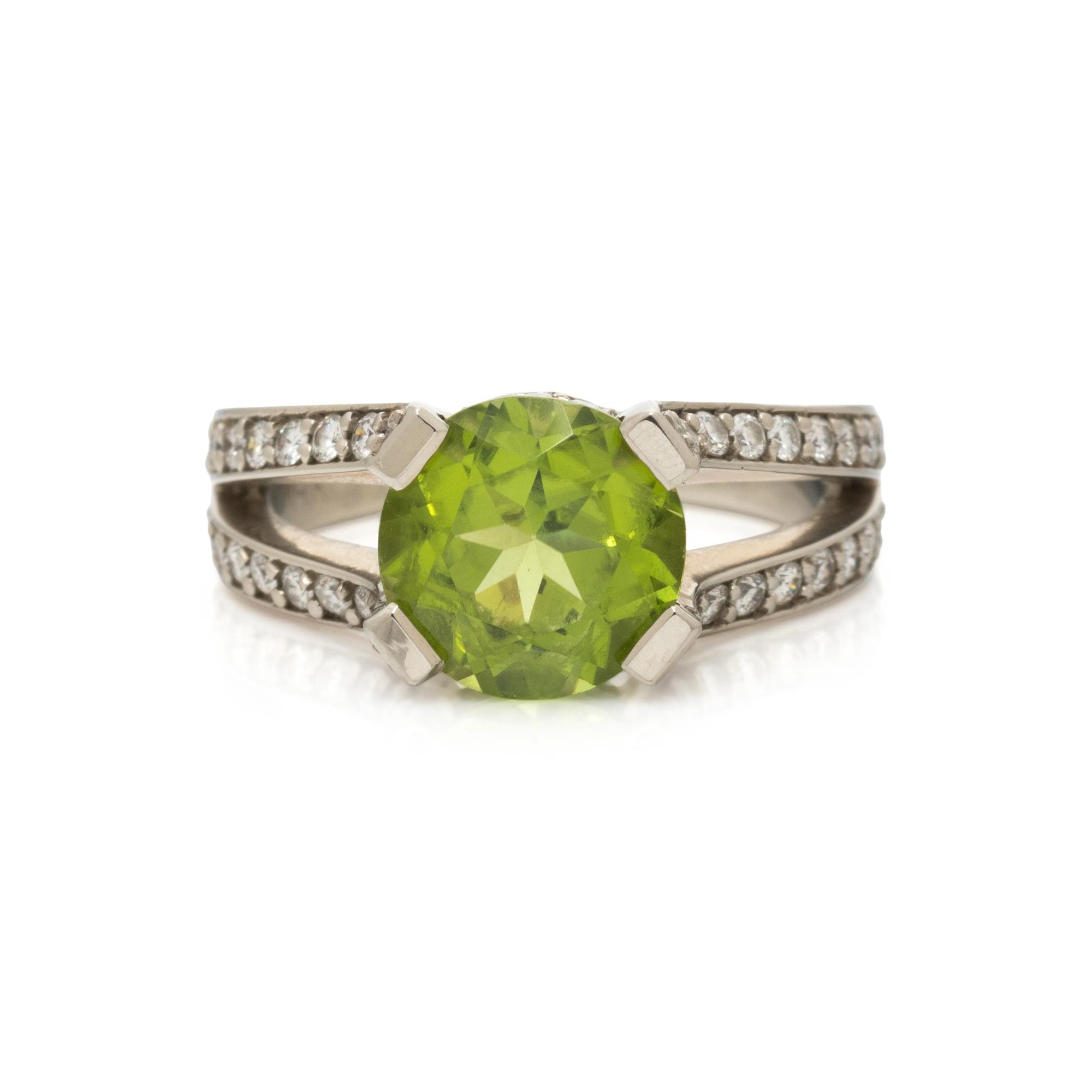 PERIDOT AND DIAMOND RING