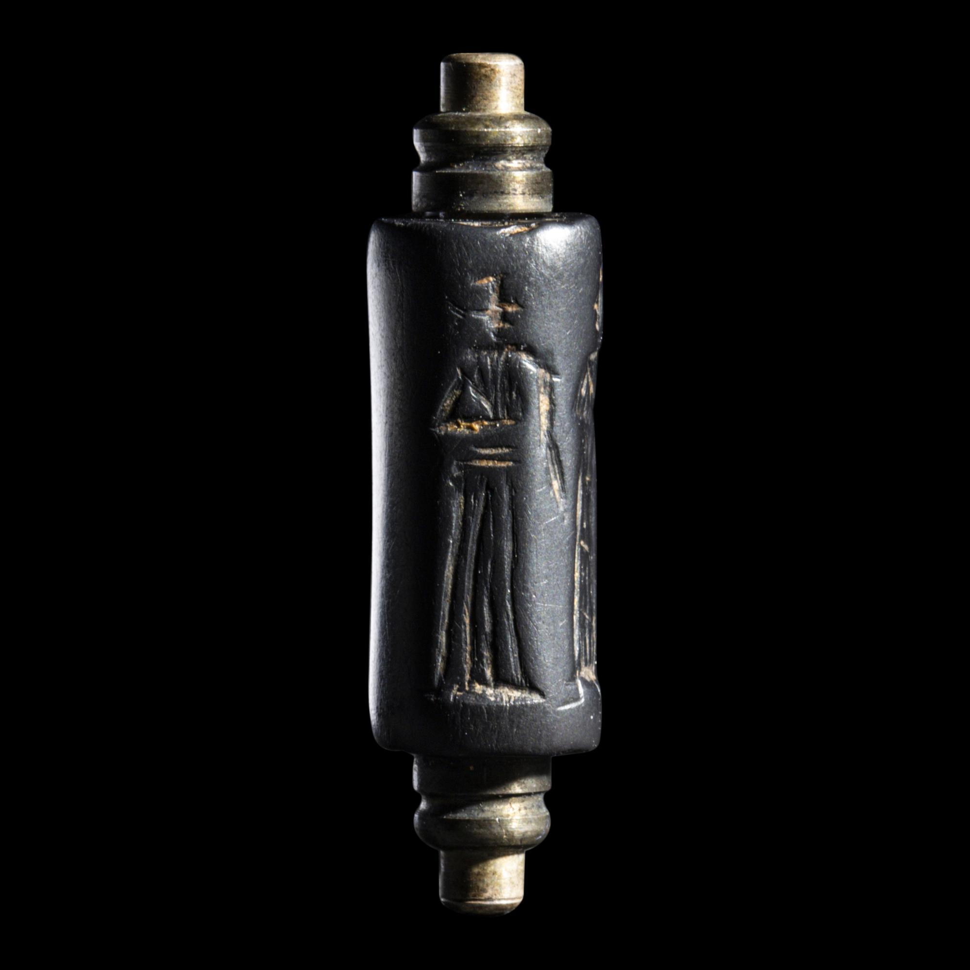 A Neo-Babylonian Hematite Cylinder Seal