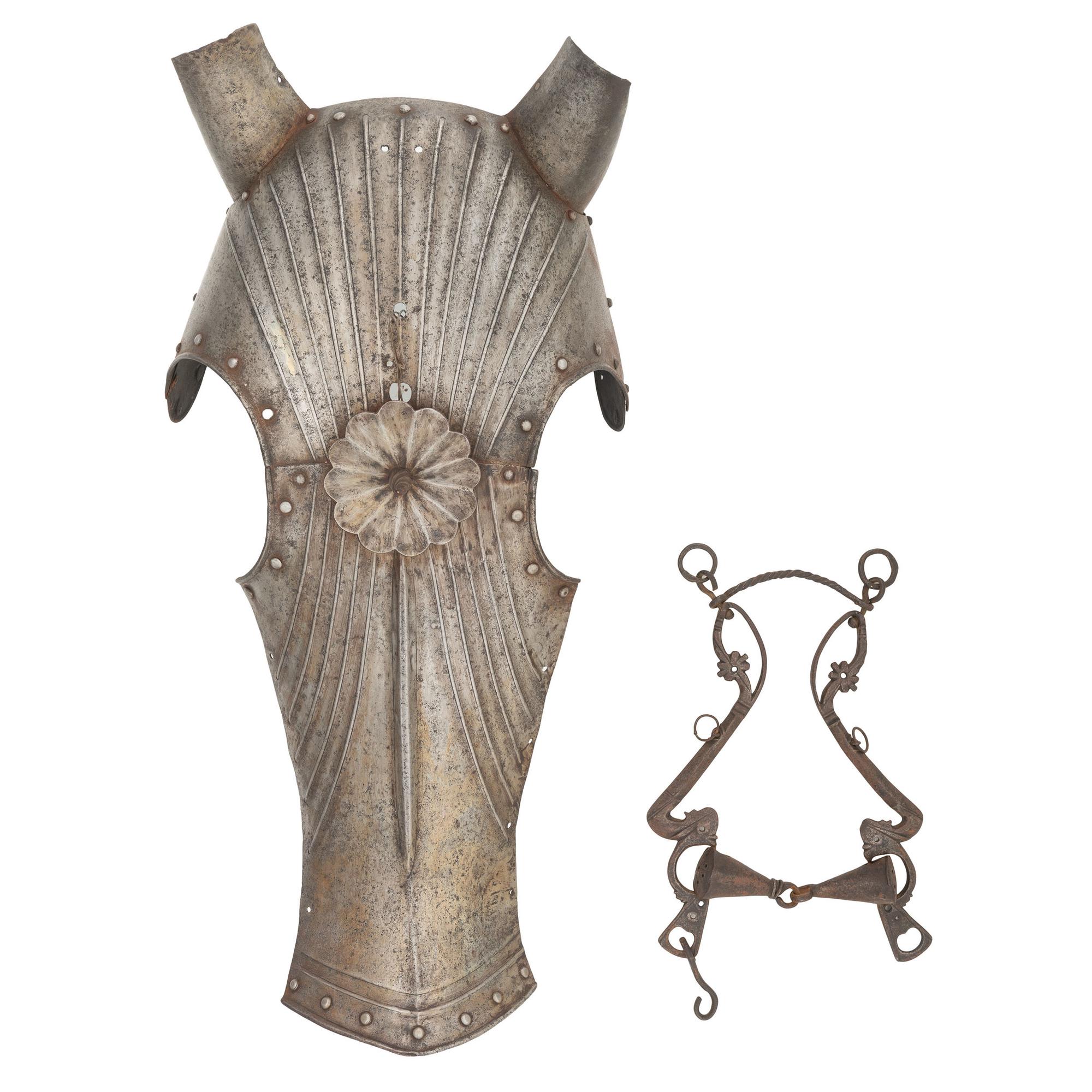 19th Century Reproduction Germanic Unicorn Style Chanfron (Shaffron) Facial Armor for a War Horse