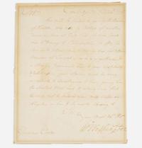 [Presidential] Washington, George Letter, signed