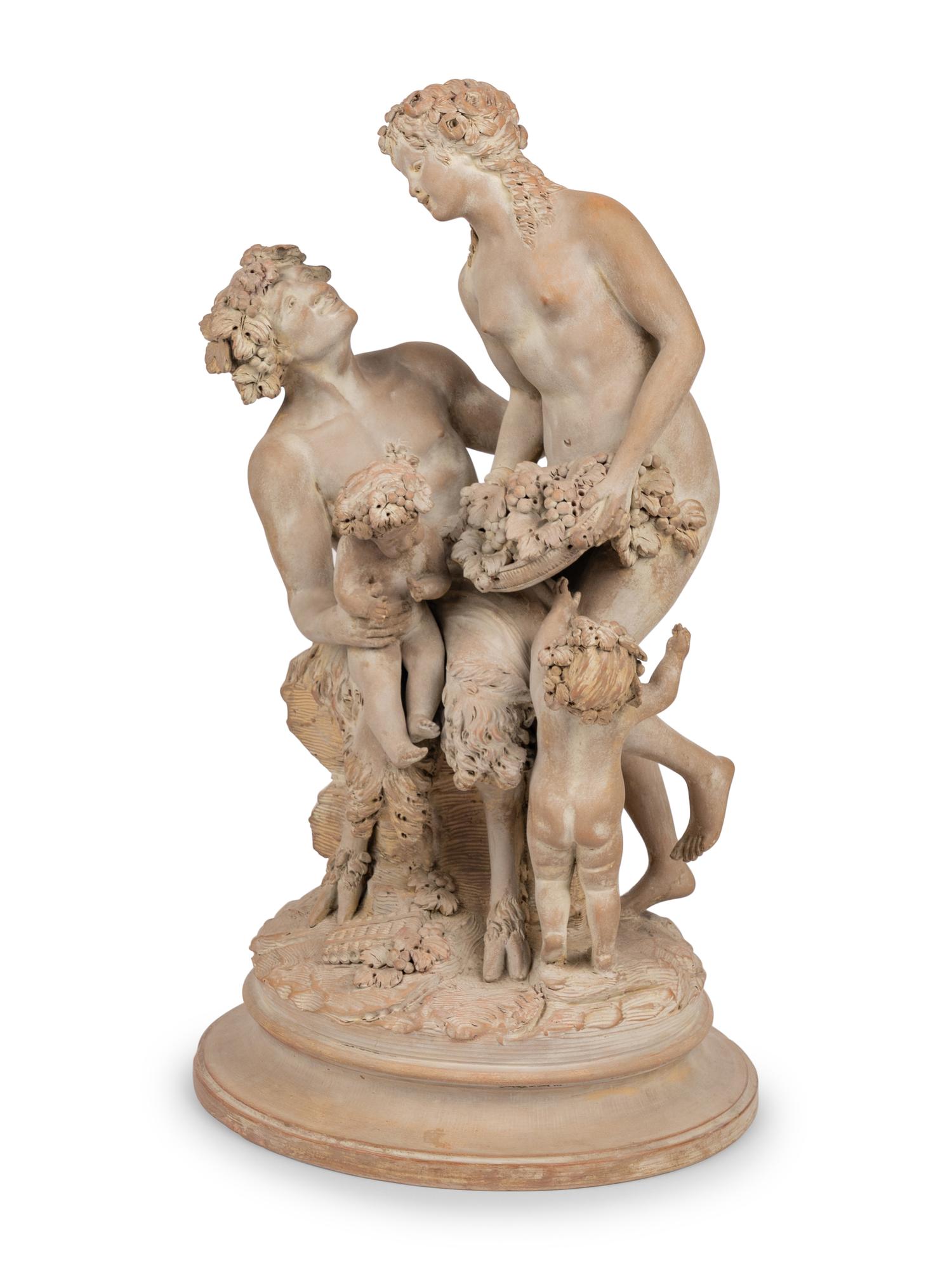 A Continental Terracotta Figural Group