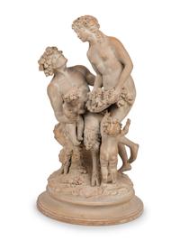 A Continental Terracotta Figural Group