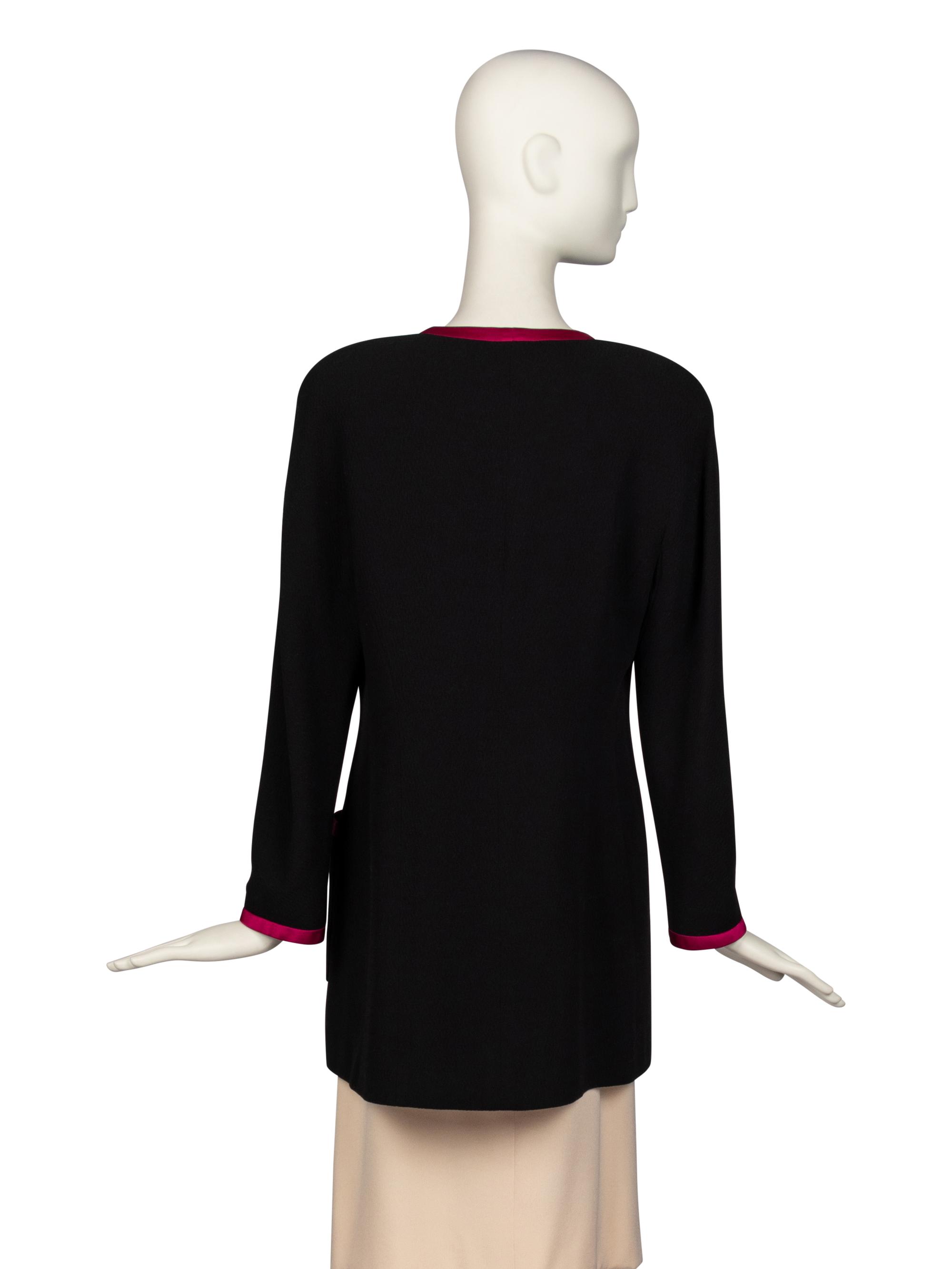 Chanel Jacket, Pink and Black, 1980-90s