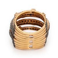 Diamond, Black Diamond, and Rose Gold Ring