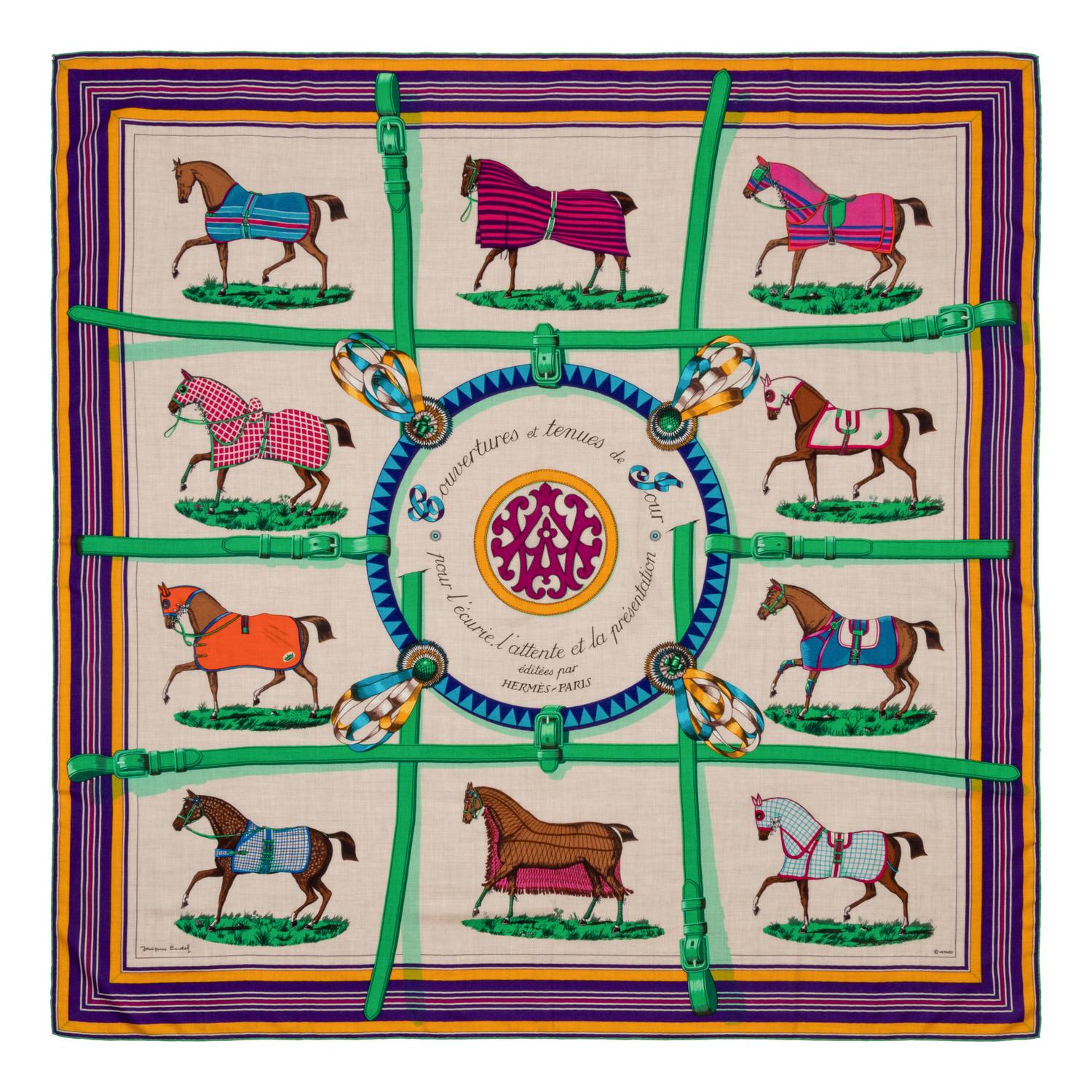 Hermès 140cm Cashmere & Silk Shawl