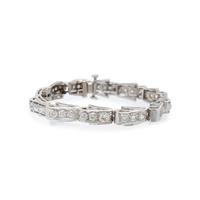 RETRO, WHITE GOLD AND DIAMOND BRACELET