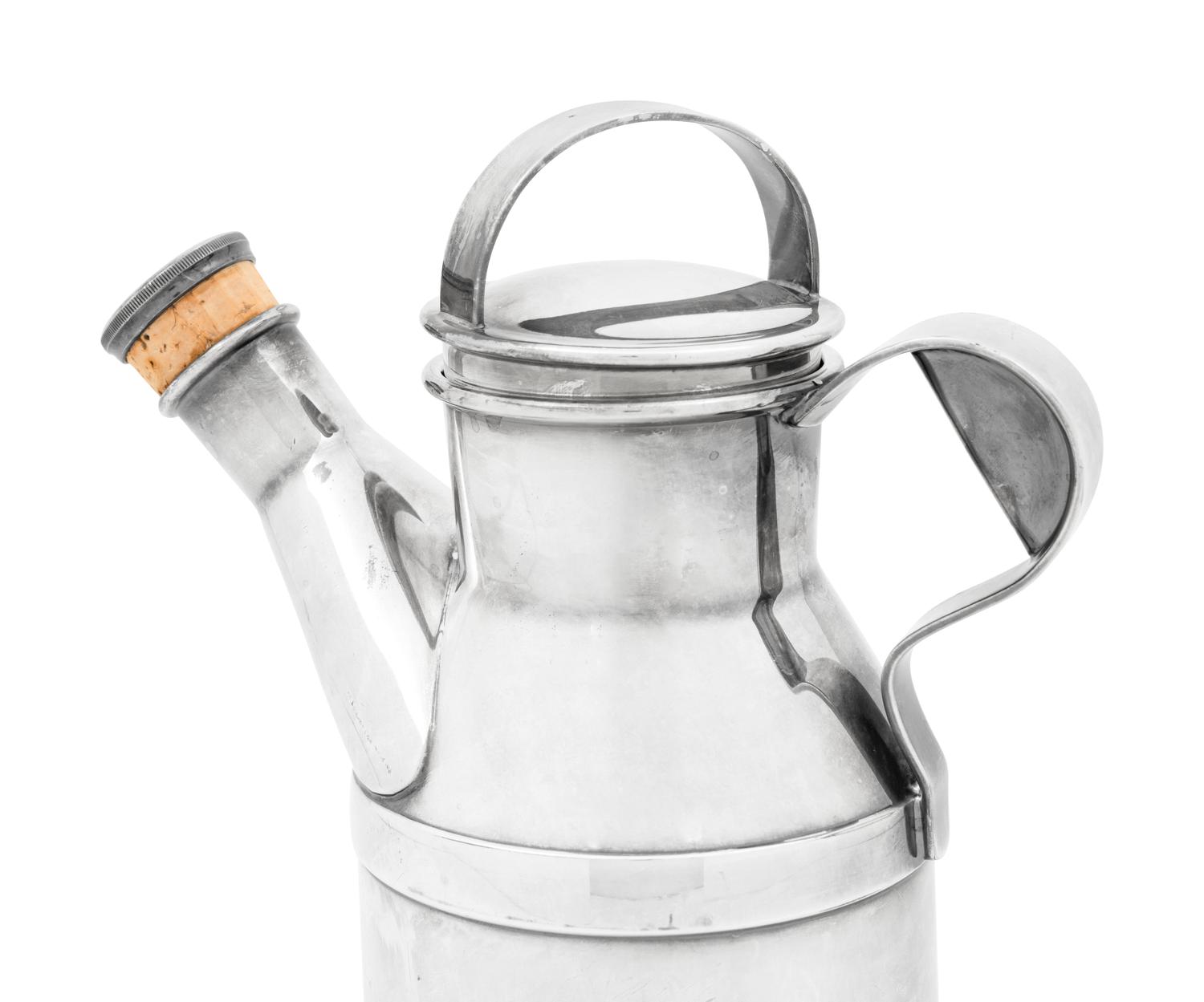 An American Silver-Plate 'Milk Can' Cocktail Shaker