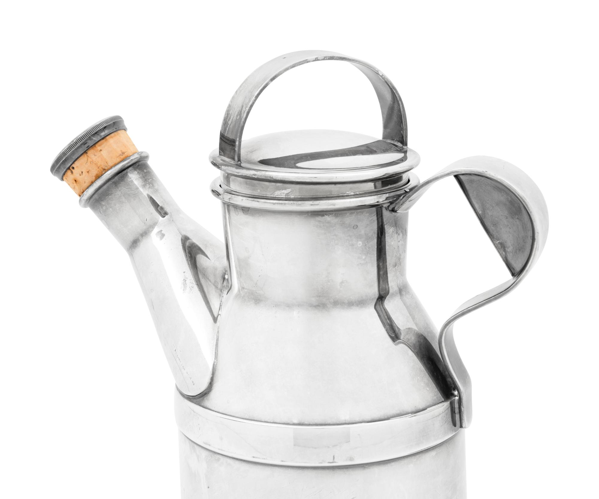 An American Silver-Plate 'Milk Can' Cocktail Shaker