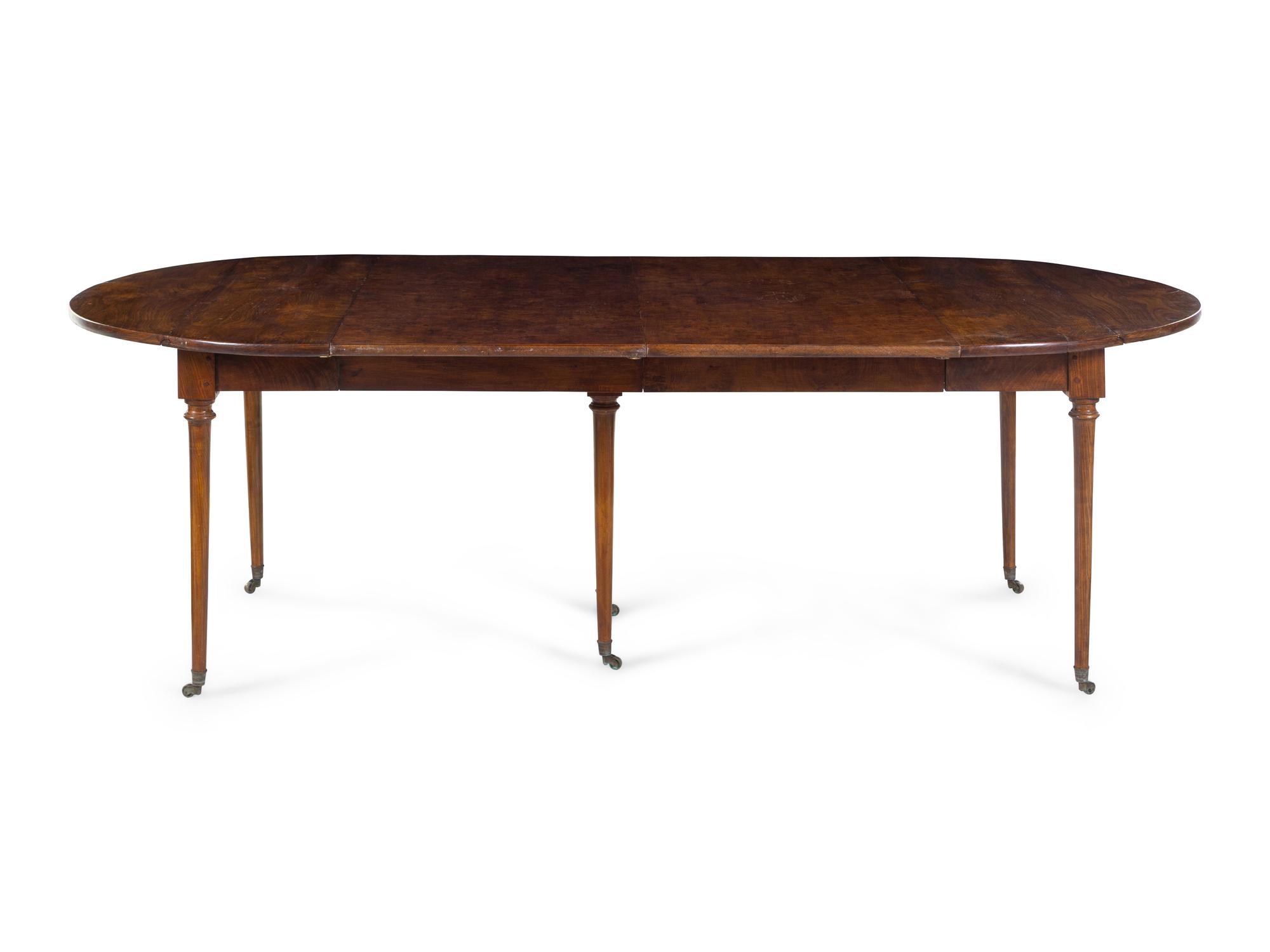 A Directoire Elmwood Drop-Leaf Dining Table