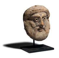 A Phoenician Terracotta Bearded Mask